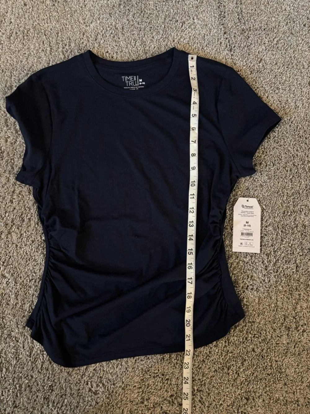 Time and Tru Women’s Short Sleeve Tees - Navy and Light Pink Size M - Picture 6 of 14